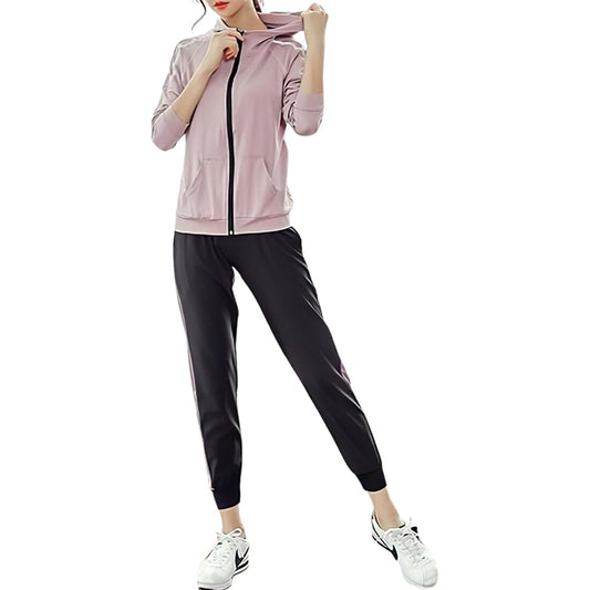 [VeroMan] Women's Jersey Top and Bottom Set, Long Sleeve Sportswear, 2-Piece Set, Gym ppi-wsi049