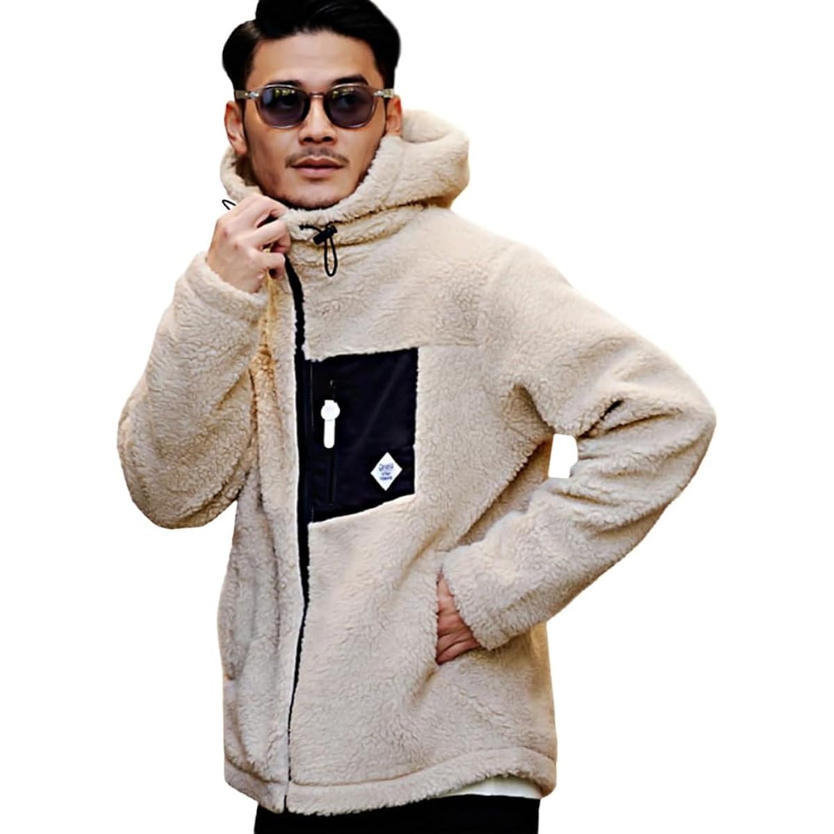 [Cavalier] Men's Unisex Boa Parka Blouson Zip Up Hood Fluffy Switch CABD19-02
