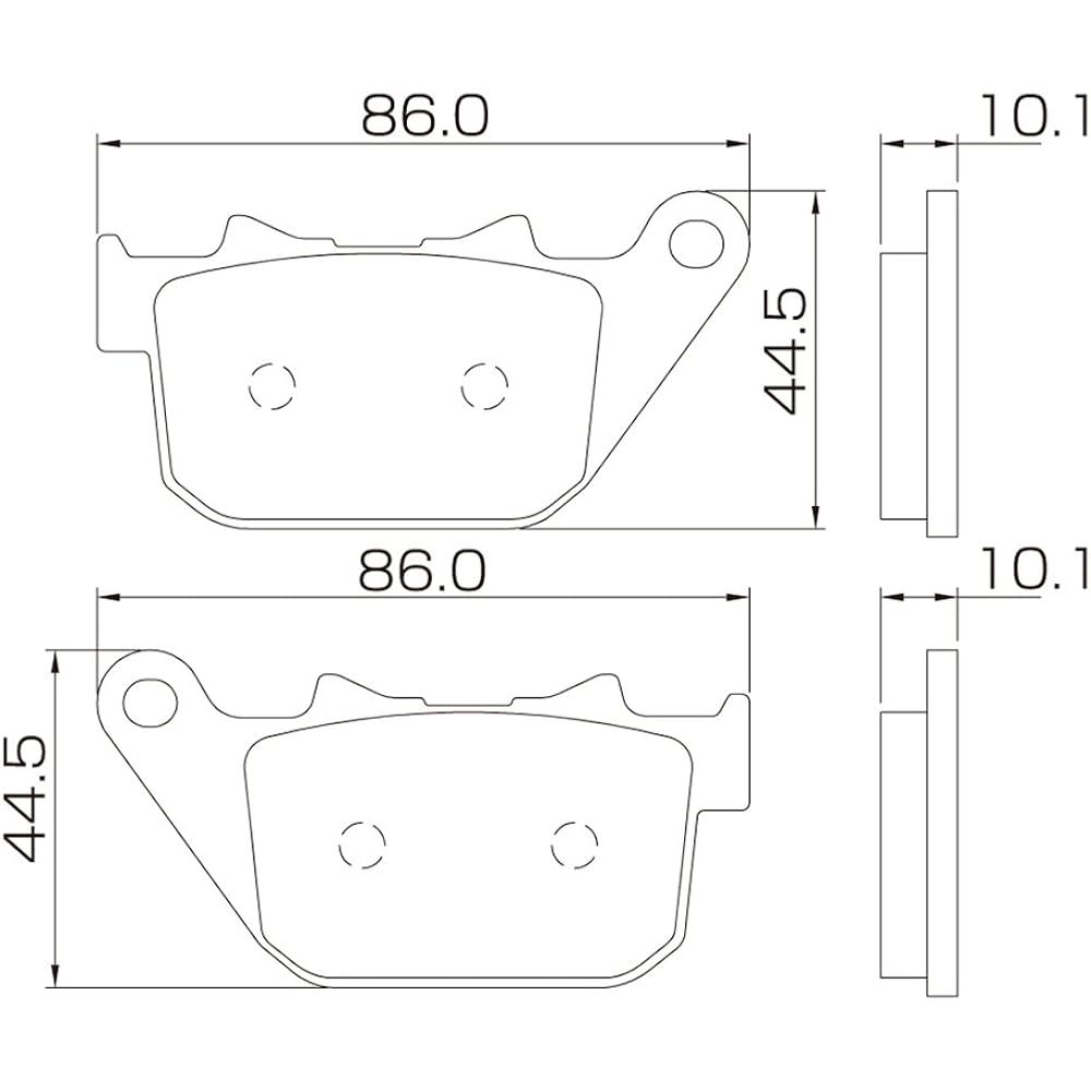 Daytona Motorcycle Brake Pad H-D Pad (Sintered Metal Pad) Sportster Forty Eight (11-13) [XL1200X] Sportster 883 Super Low (11-13) [XL883L] etc. Rear 76356 Thread No.: 115