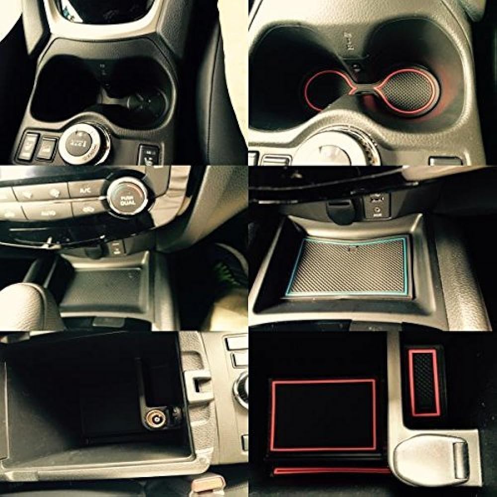 KINMEI Nissan New X-Trail Pink T32 Exclusive Design Interior Door Pocket Mat Drink Holder Anti-Slip Non-Slip Storage Space Protection Rubber Mat X-TRAIL NISAN New Car xt-p