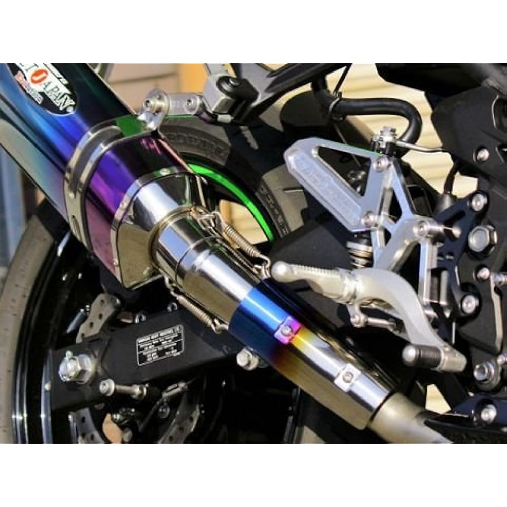 BEET Slip-on Muffler Nasato Evolution Type 2 Blue Titanium 18 Ninja400/19 Z400/22 Ninja400/22 Z400 0228-KE4-BL