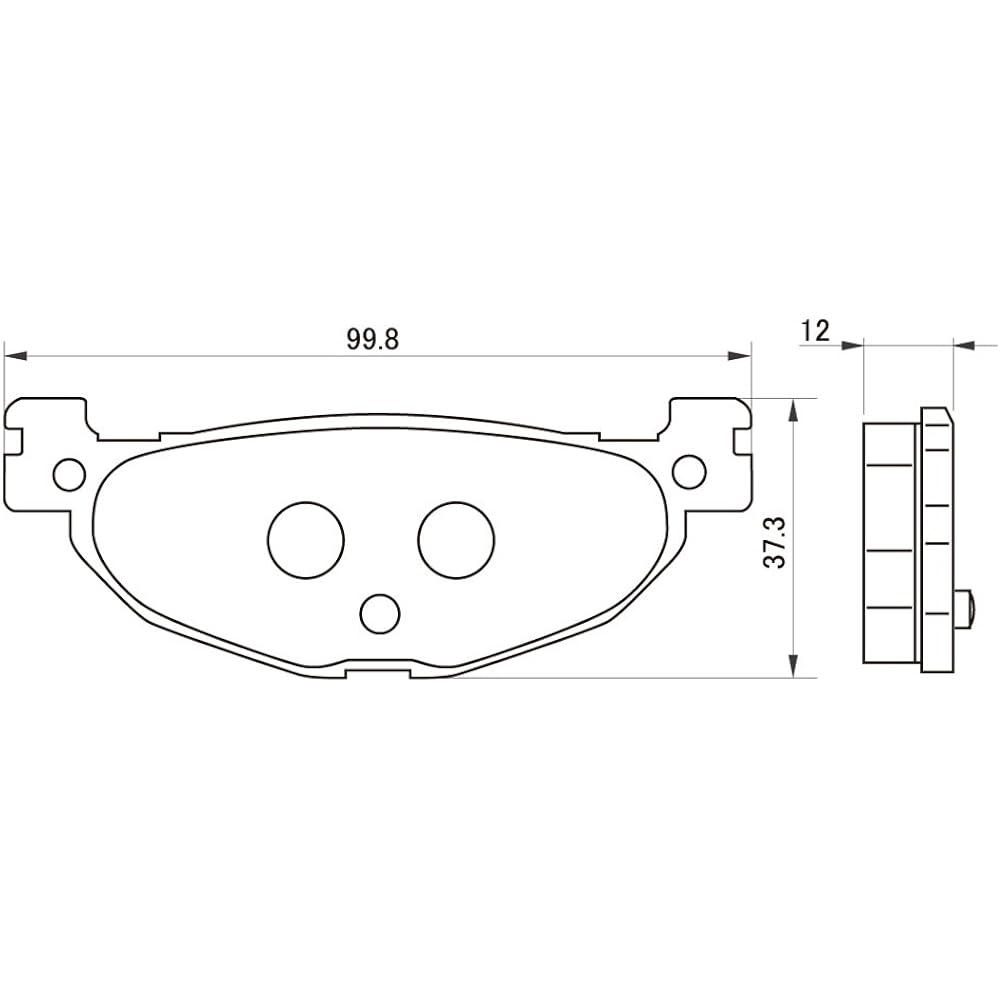 Daytona Motorcycle Brake Pad Red Pad (Semi Metal Pad) TMAX 500 [4B5/1UD] (08-12) MAXAM (05-17) Majesty [4D91/4-6] (07-16) etc. Rear 79851 Through