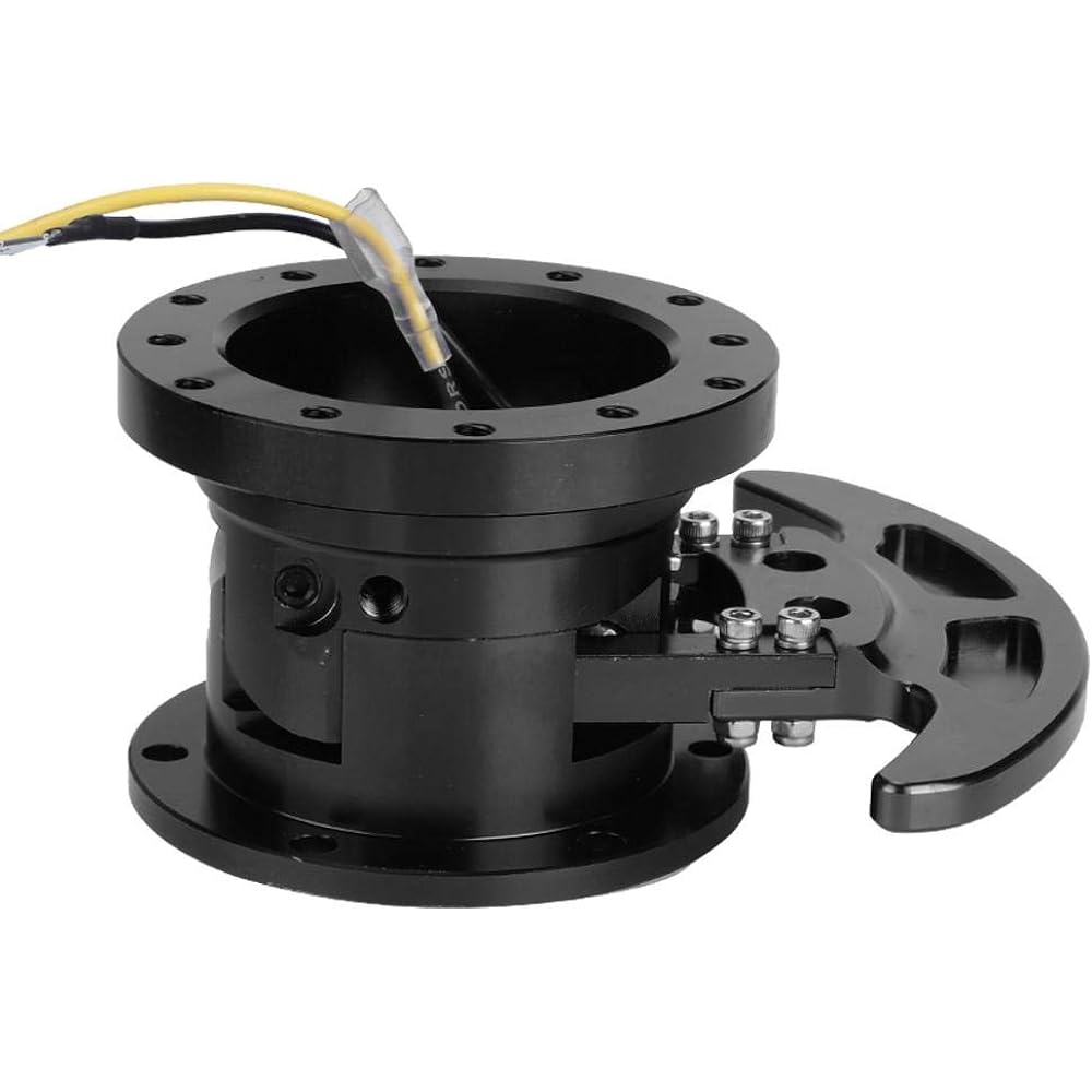 Steering Wheel Hub Adapter Tilt Flip Racing Steering Wheel Quick Release Hub Kit Removable Adapter (Black)