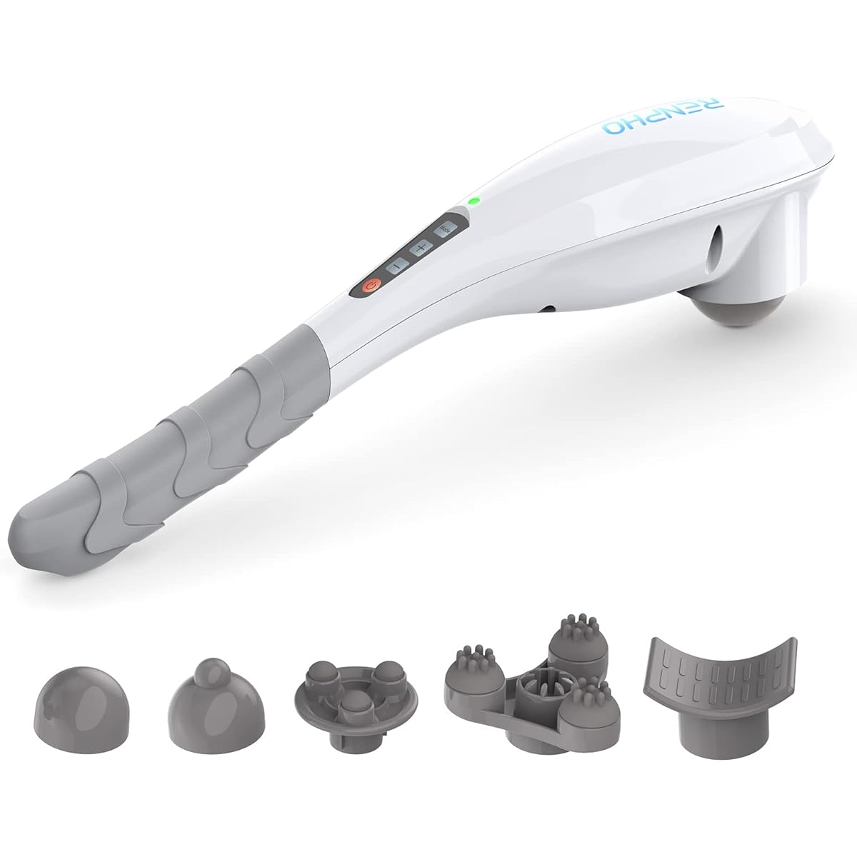 RENPHO Handy Esthe Rechargeable Cordless Full Body Care Powerful 5 Speeds 5 Switching Heads Quiet Storage Stand Extension Grip Body Esthetics Shoulder/Back/Waist/Thighs/Calf/Feet for Home or Work Gift