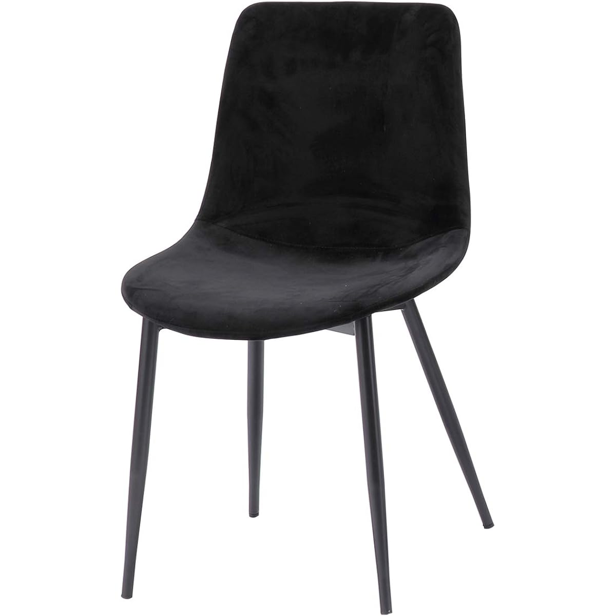 Azuma Kogei ALDO Chair Black Velor Width 45.5 x Depth 54.5 x Height 79.5cm Seat Height 43.5cm TDC-9909