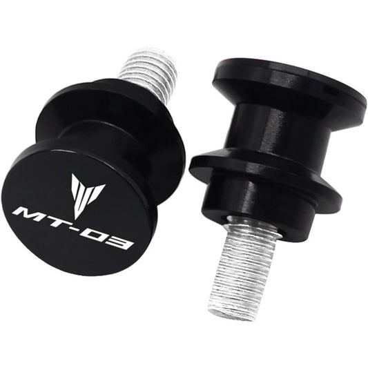 DEMUR Motorcycle CNC Aluminum Accessories Swing Arm Spool Slider 6mm Stand Screw Slider For Yamaha MT-03 MT03 Mt-03 2015-2020 Swing Arm Slider Spool (Size : Black)