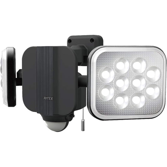 Musashi Sensor Light Black Body size: Width 31.3 x Depth 12.5 x Height 14.6 cm 14W x 2 lights Free arm type LED sensor light LED-AC2028