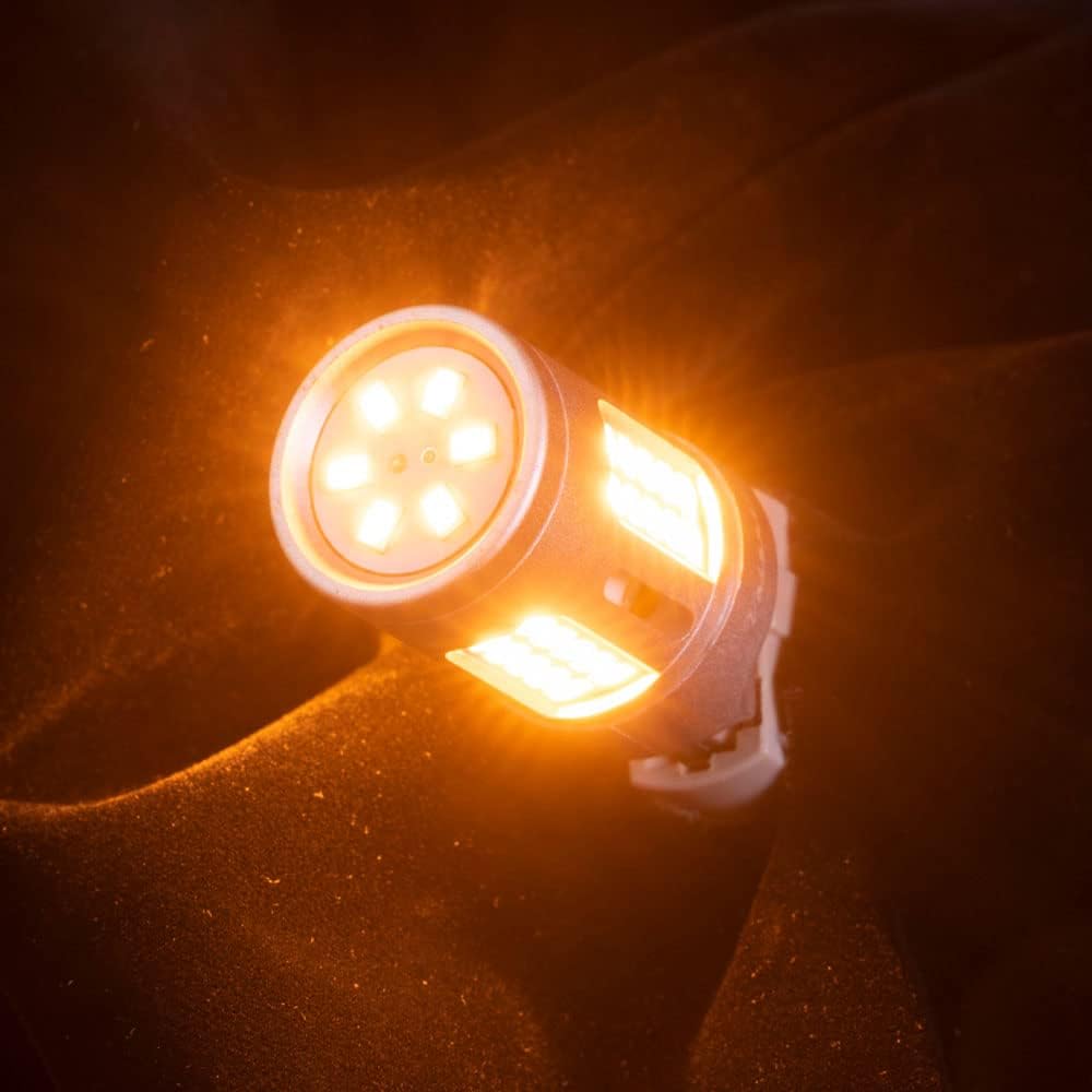 Valenti VL512-T20-AM Jewel LED Bulb VL Series Amber T20 Single Wedge Type 1300lm 2 Pieces For Turn Signal Lamp Only