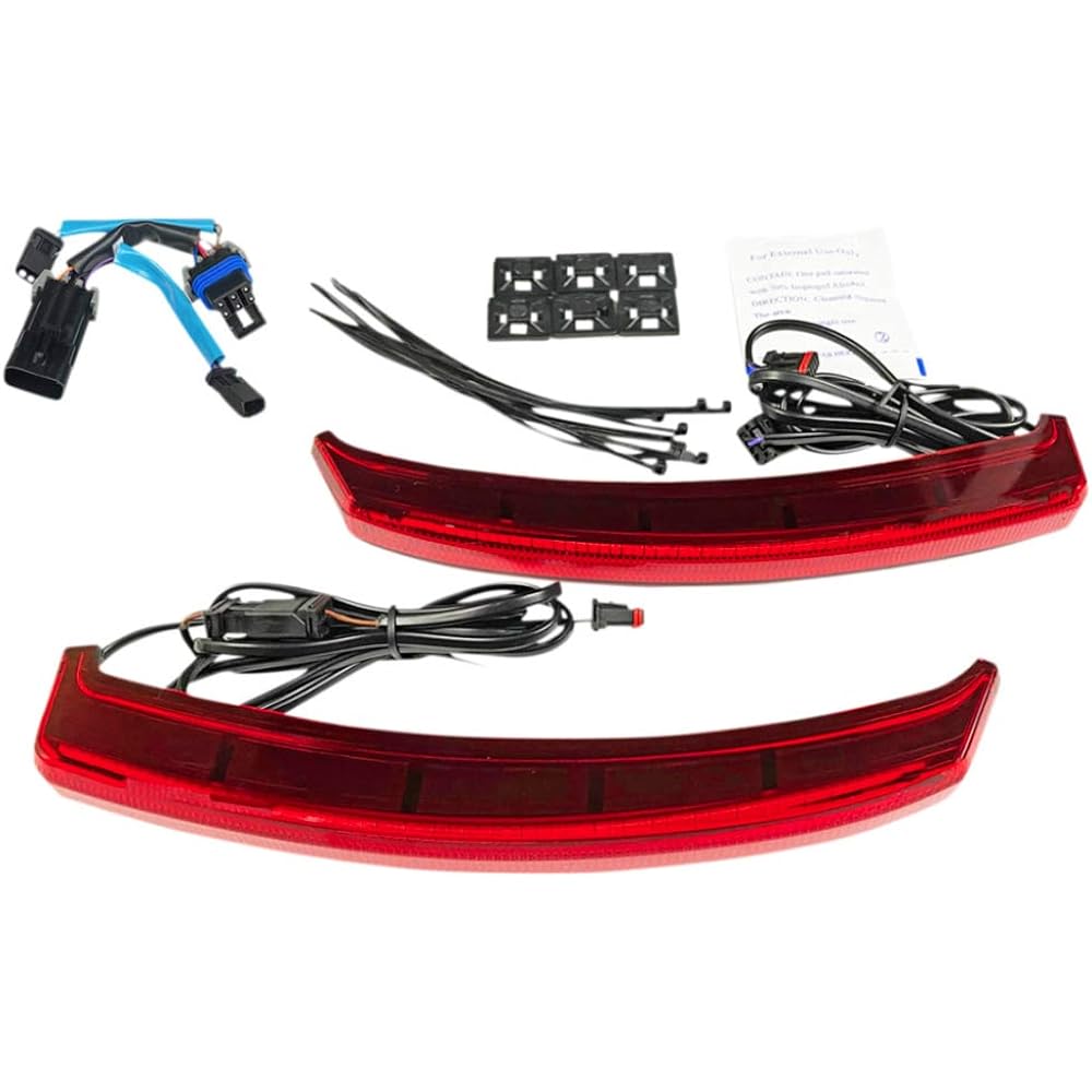 Custom Dynamics LED saddle bag Light Indian Challenger -Red