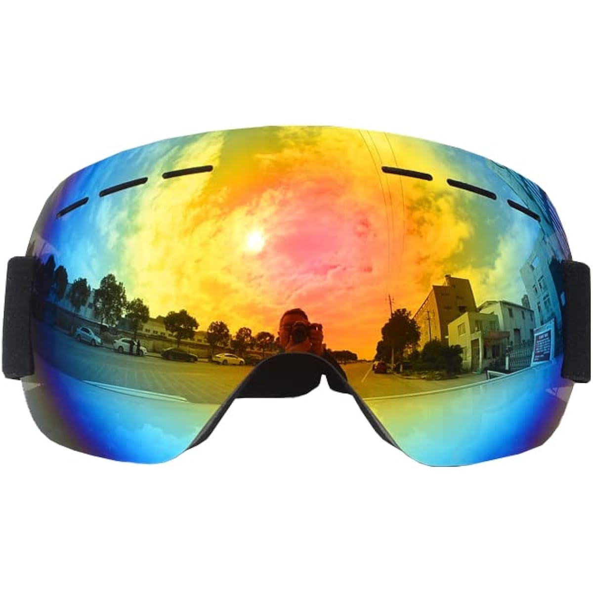 [OVER SPEC] [With case! Mirror lens goggles! ]Snowboarding goggles Snowboarding goggles Skiing Snowboarding goggles Mirror lens Lightweight Thin Eyewear For snowboarding