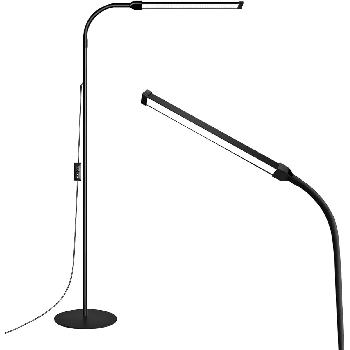 Bamouskon Floor Lamp, LED Stand Light, Floor Light, Eyelash LED Floor Light, USB Powered, Stylish, Indoor Lighting, High Brightness, 2 Color Temperatures, 2 Levels of Brightness Adjustment, Gentle Light, Bright, For Living Room and Bedroom, Reading Light