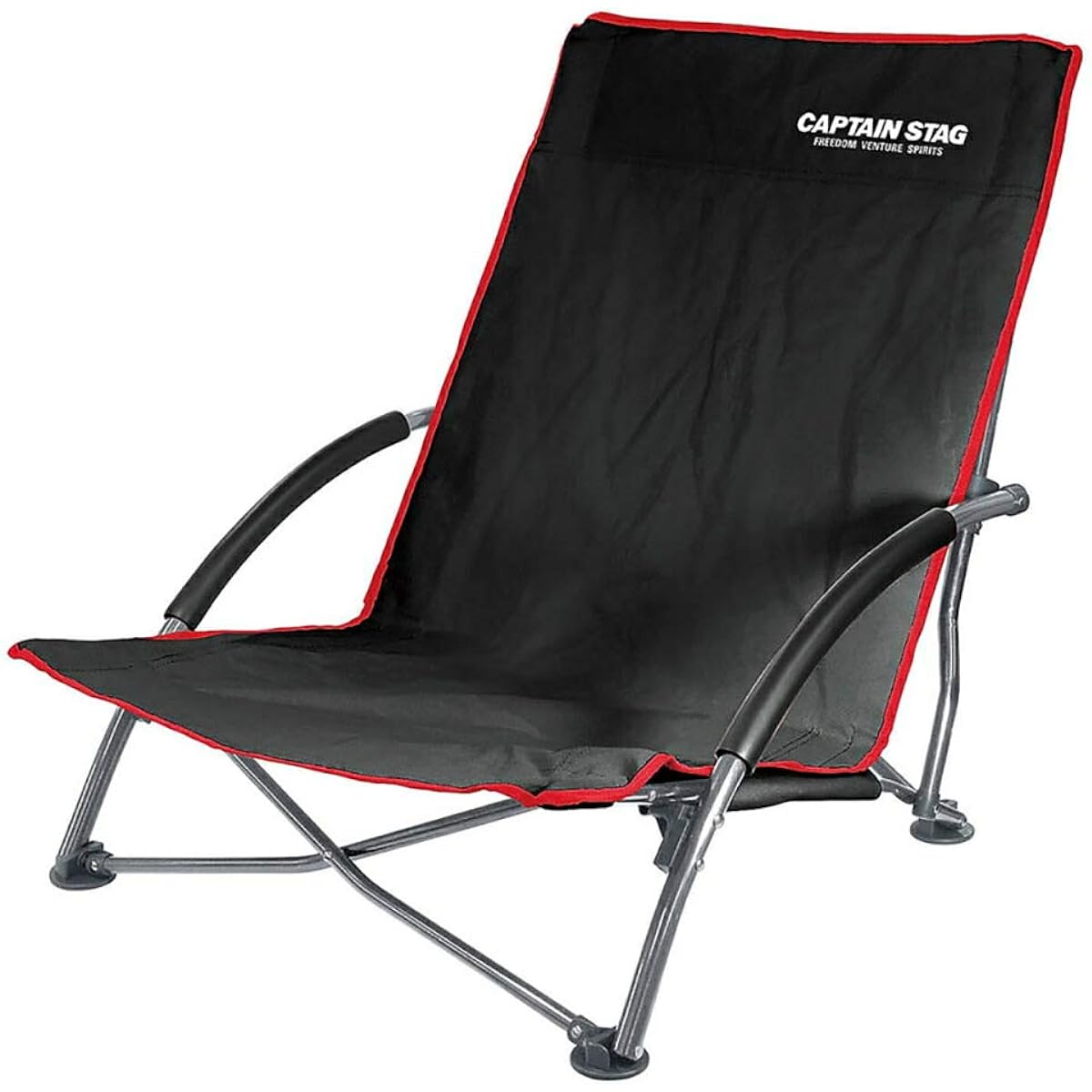 Captain Stag Camping Equipment Chair Jules Low Style Easy Black UC-1700