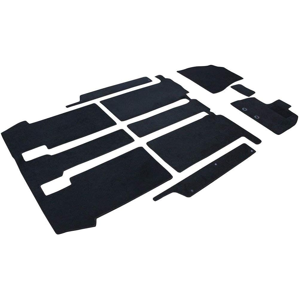 Fenice Car Mat Floor Mat Domestic Production (Toyota VOXY/NOAH/ESQUIRE 80 Series Hybrid Vehicle 7 Passenger Late Model) Black Non-Slip Shape Resistant to Slip Car Mat (Car Parts Specialty Store)
