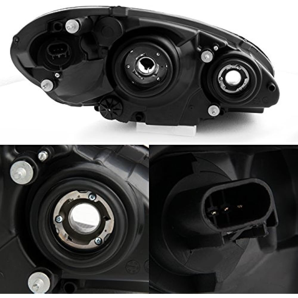 Chrysler PT cruiser OE replacement chrome bezel headlight driver/passenger seat headlamp pair