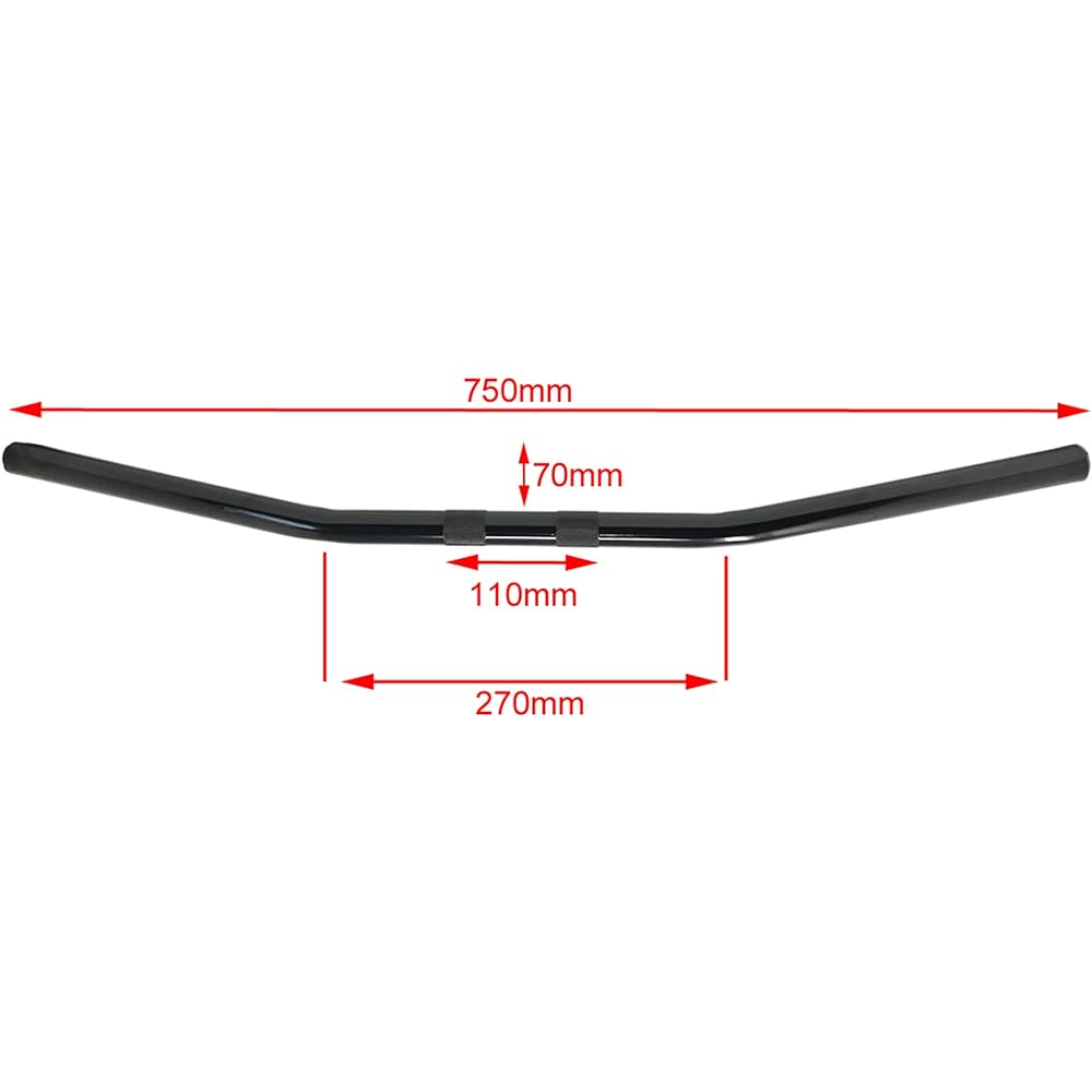 Motorcycle Drug Bar Handle Bar Steel 1 inch Black Bover Muscle Muscle Bike