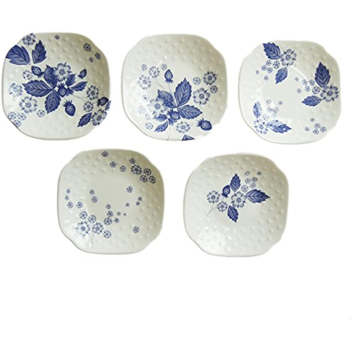 Wedgwood Small Plate Blue Size: Approx. 8cm Diameter Strawberry Bloom Indigo 40000812 5 Pieces Set of 5