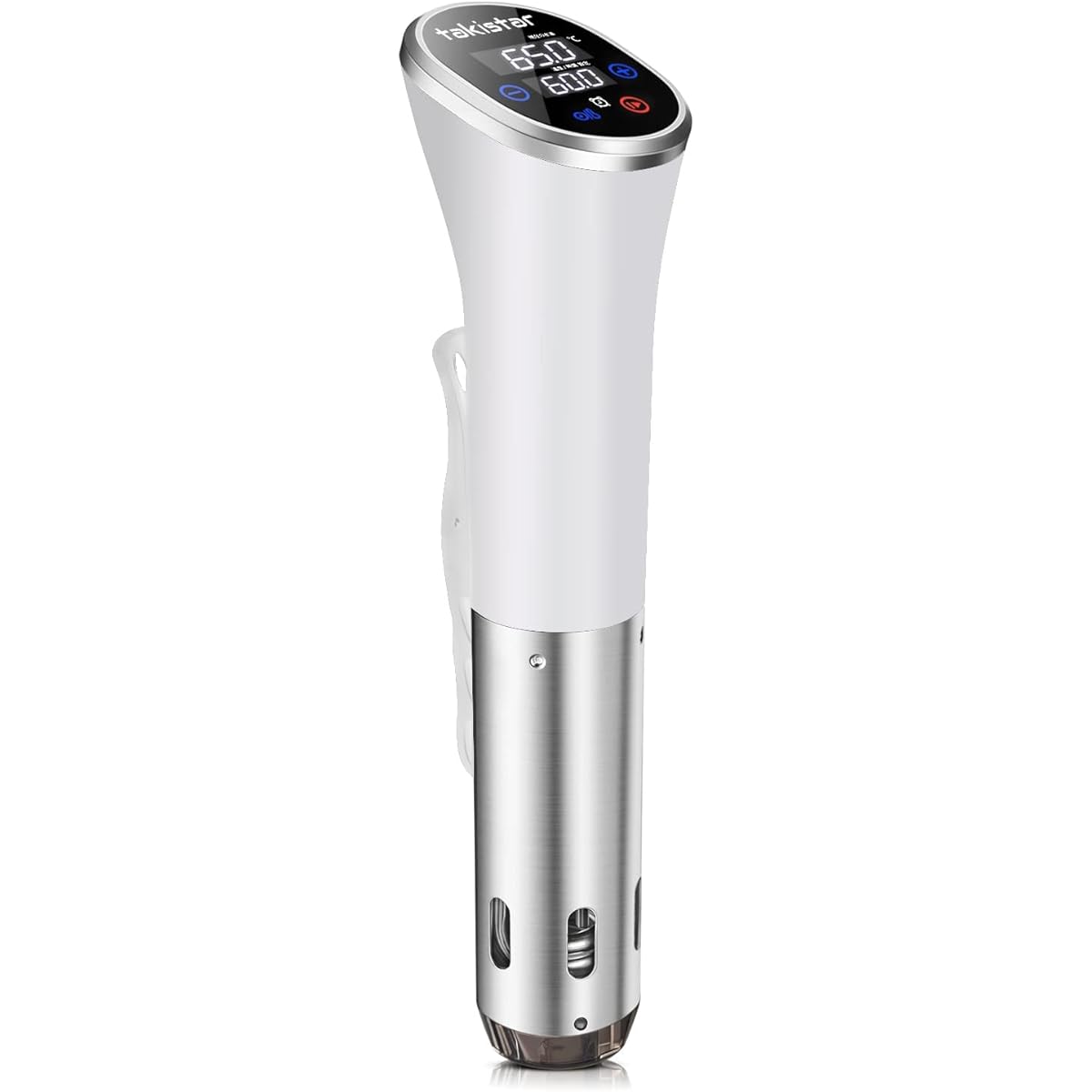 Takistar Low Temperature Cooking Utensil, Vacuum Cooker, Slow Cooker, Compact, IPX7 Waterproof, Recipe Included, Genuine Japanese Product, Domestic Product After-Sales Support, Premium Low Temperature Cooker, Sous vide White