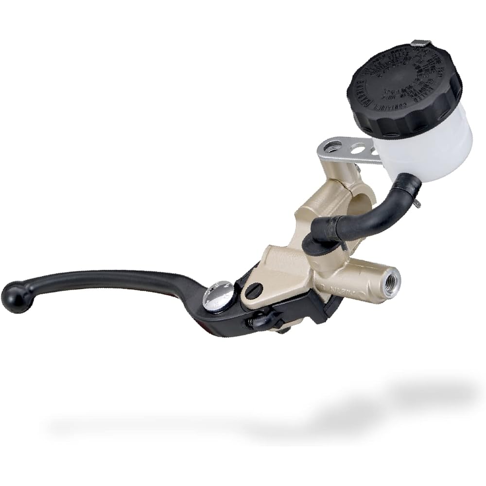 Daytona NISSIN Motorcycle Brake Master Cylinder Horizontal 5/8 inch Gold Body/Black Lever 61746