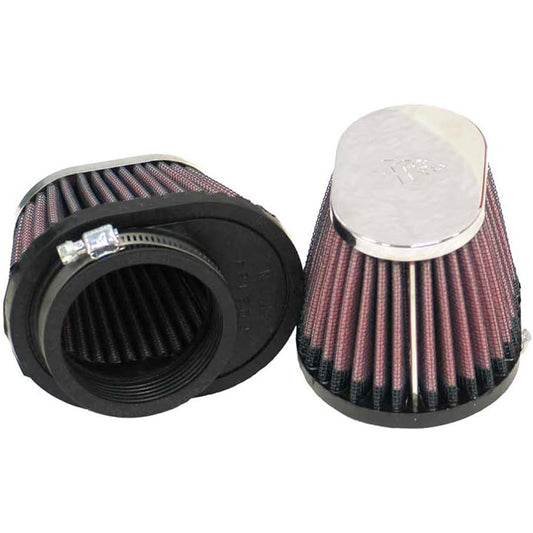 K & N RC-0982 Motorcycle Universal Chrome Air Filter Black