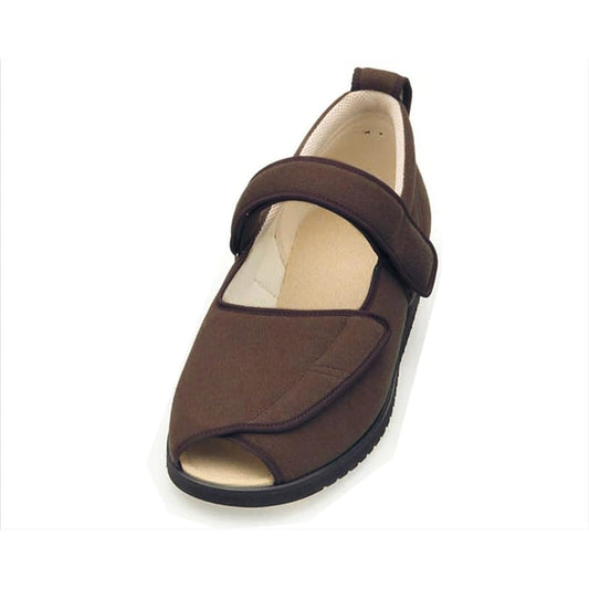 Tokutake Sangyo Nursing Shoes Ayumi Open Magic II For Facility/Hospital Use Brown LL Size (24.0~24.5cm) Foot Circumference 7E Both Feet