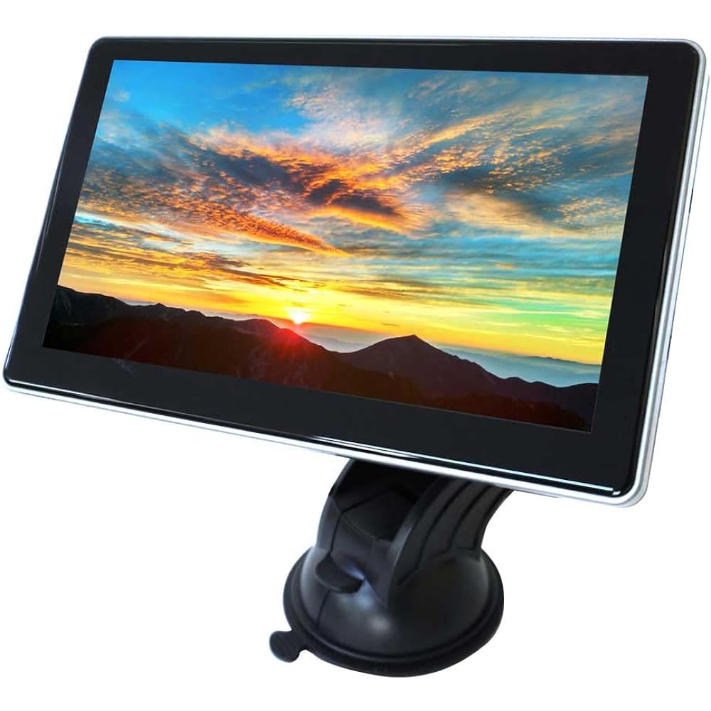 7-inch on-dash monitor, thin, back camera interlocking function, 2 video inputs, 12V 24V compatible [D701]