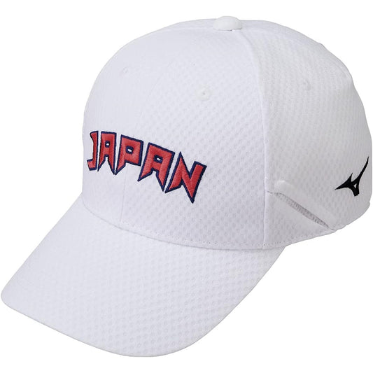 [Mizuno] Cap JAPAN Logo Japan National Team Support Goods Wind Road 32JW0507 White Free