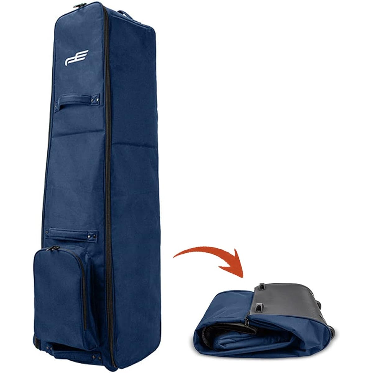 PlayEagle Golf Bag Cover Golf Travel Cover with Wheels Foldable Golf Aviation Bag Golf Bag Travel Case Wear-resistant