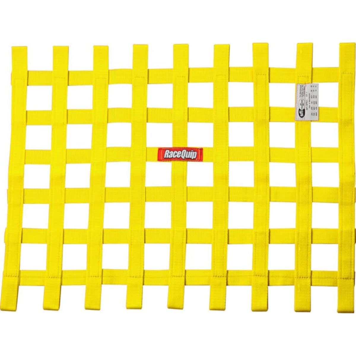Racequip Race Car Window Net Ribbon Style SFI 27.1 Certified Yellow Height 18 inch x 24 inch 725035