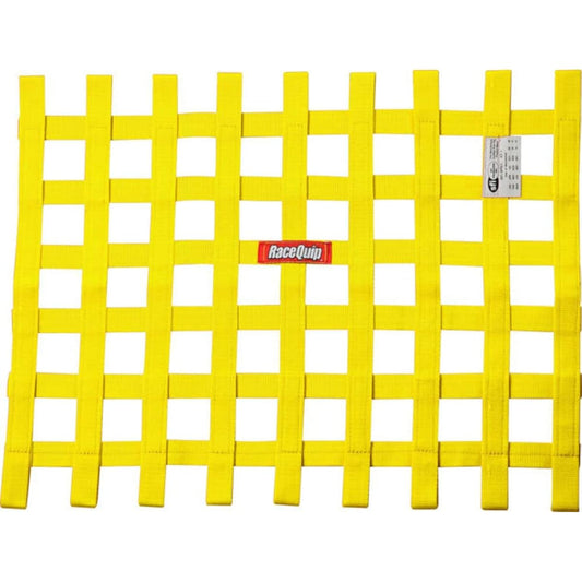 Racequip Race Car Window Net Ribbon Style SFI 27.1 Certified Yellow Height 18 inch x 24 inch 725035