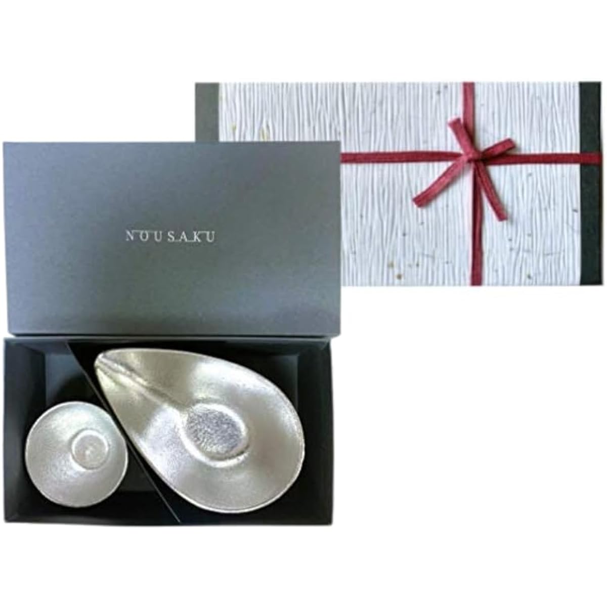 [Wrapped with Nousaku Japanese paper] Liquor set, Tin cup, Katakuchi, Medium (1 cup), 100% genuine tin KM1=G1