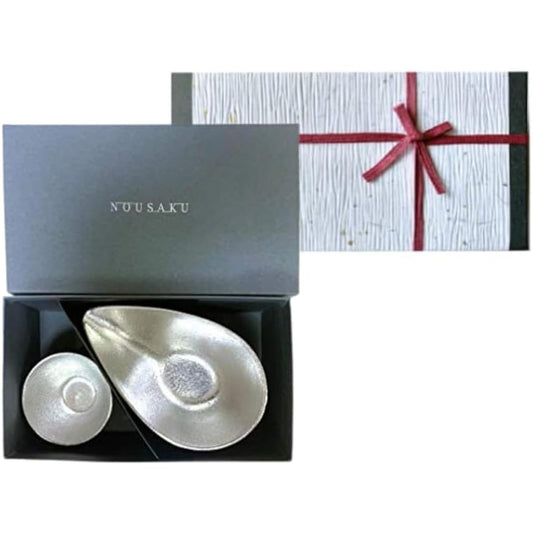 [Wrapped with Nousaku Japanese paper] Liquor set, Tin cup, Katakuchi, Medium (1 cup), 100% genuine tin KM1=G1