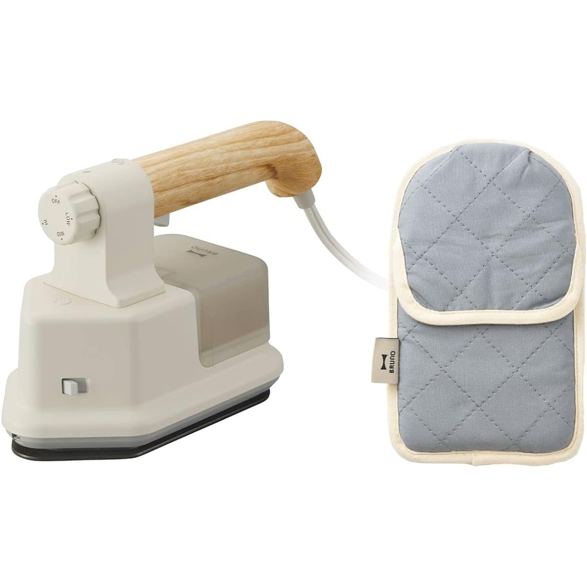 BRUNO Handy Press Steamer Steam Iron 2WAY Iron Mittens Set Greige Bruno 2WAY Iron Clothes Steamer Deodorizing Disinfecting Rainy Season Measures Stylish BOE085-BOA141-GRG 1704323