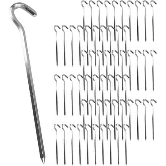 Aluminum pegs, 18cm, 60 pieces, set, lightweight, easy to insert, fixing supplies, tent setup, tarp, leisure, outdoor, camping