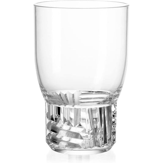 Kartell Tableware Crystal φ8.5/H13cm Trama Drink Water Glass Set SFAC-K1513-B4-4S 4 Pieces Set of 4 [Genuine Domestic Distributor]