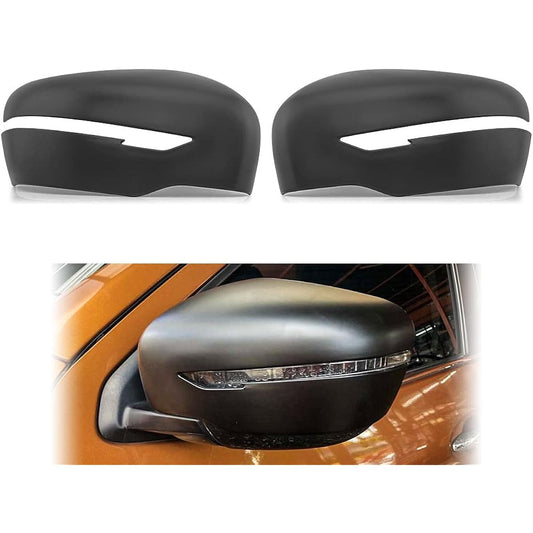 Tunez For Side Mirror Cover Turn For Navara NP300 D23 Stx Year 2015 2016 2017 2018 2019 Matte Black Rear Side Mirror Cover Guard Protector Signal Indicator