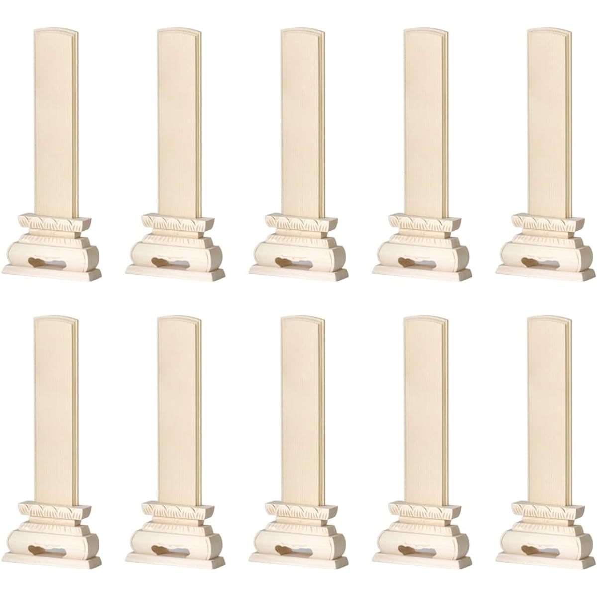 Shiraki tablets, Nekomaru, 8 cm, set of 10, total height 32 cm, 8.0 cm, wooden, 49 days memorial service, funeral
