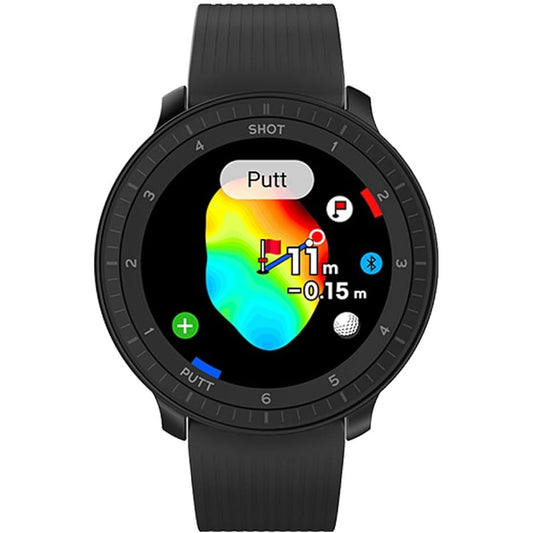 [Voice Caddy] T-Ultra T-Ultra Watch-type Golf Navigation Black/White Flashback Function Green Height Difference Display Three Point Distance Display Course Layout (Black)