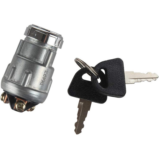 HMY Ignition Starter Switch with 3 Positions 3 Terminals 2 Keys for Car Motorcycle Tractor Forklift Truck Scooter Trailer Agriculture Modified Vehicle 50cc 90cc 110cc 125cc 150cc 250cc Pit Quad