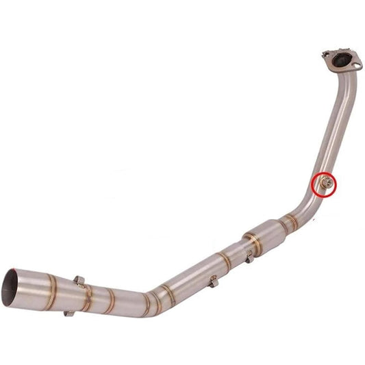 Motorcycle Full Muffler Slip-on YZF R15 V3 R125 MT125 XSR125 2020-2021 Motorcycle Exhaust Modification Front Link Pipe Muffler DB Killer Exhaust System Pipe (Color: Link Pipe)