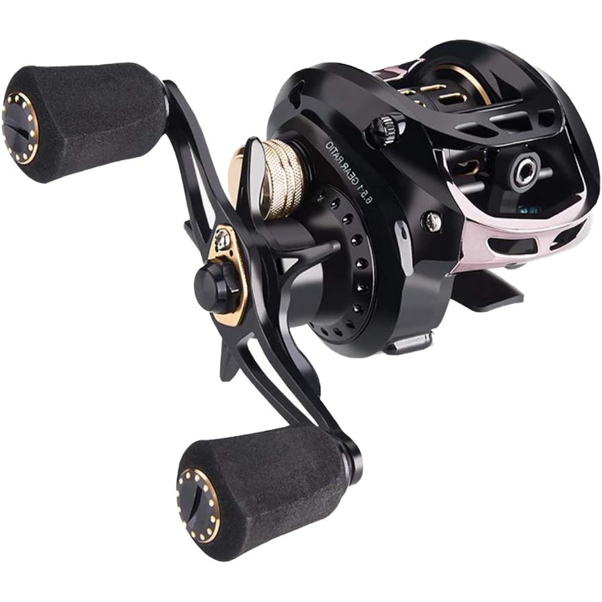 VISPREA Reel Bait Reel Lightweight Bait Finesse Lightweight Lure Maximum Drag 5KG Gear Ratio 6.5:1 Aluminum Spool For Sea Fishing and Freshwater Fishing Dual Use Super Strong Magnetic Brake Left Handle Strong Magnet Left Handle or Right Handle Choice YU4