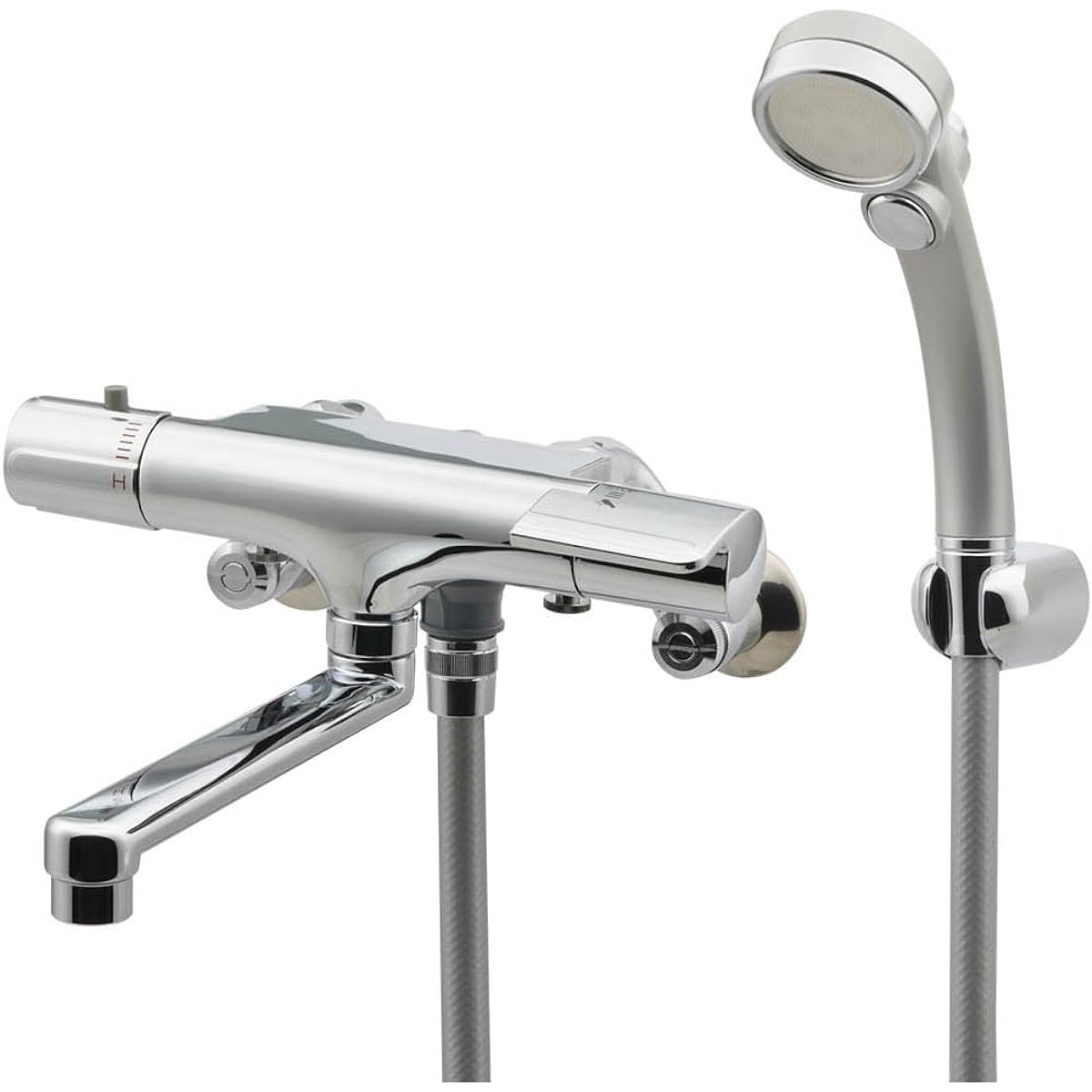 Kakudai Bathroom wall-mounted thermostatic shower mixer faucet, plated specification, with relax stop shower, water saving effect, cold region specification, 173-115K