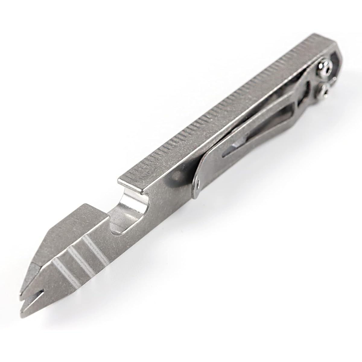 Hamans Titanium Prybar EDC Multi Tool Bottle Opener Wrench Screwdriver with Clip Function