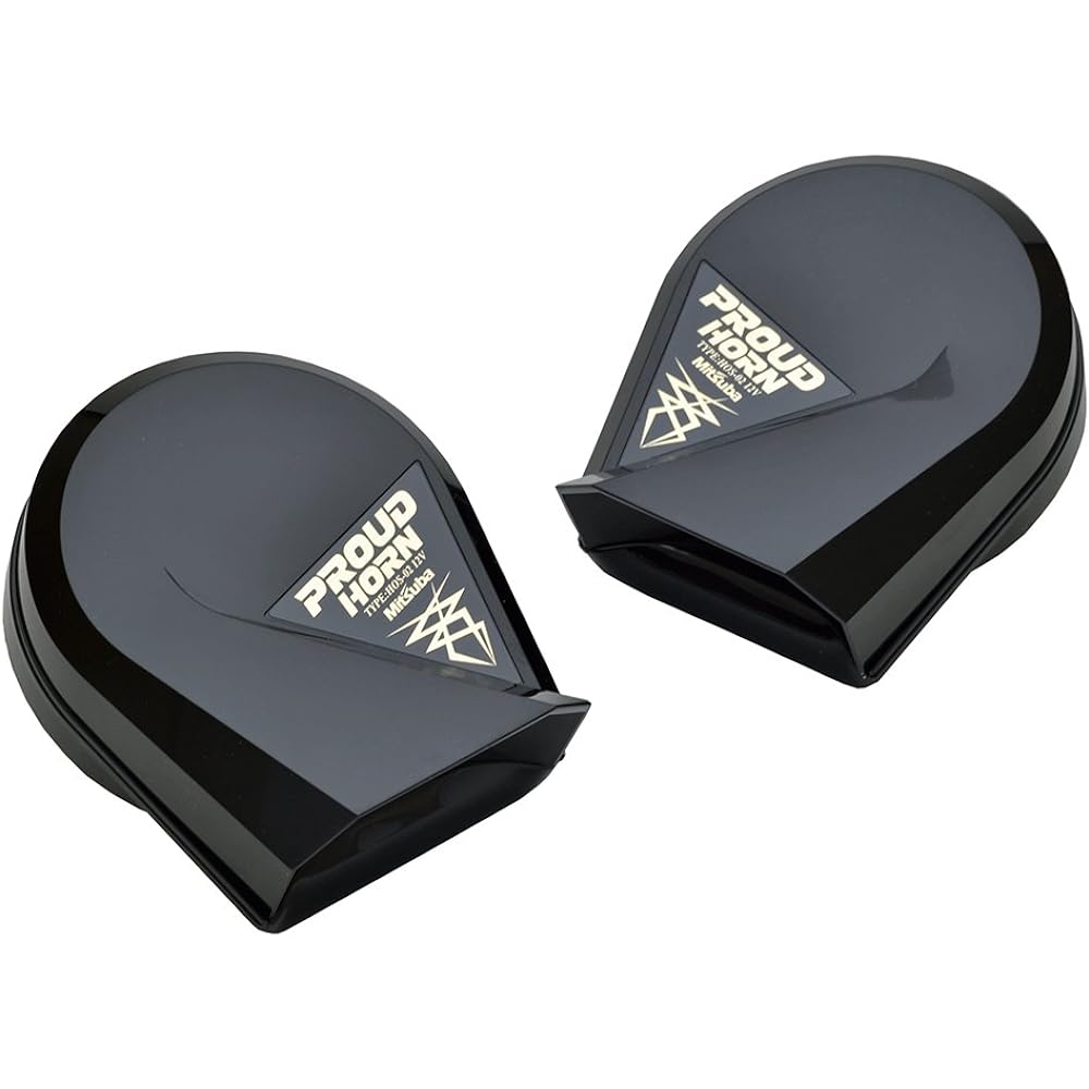 MITSUBA HOS-02B Proud Black [Craction] Horn + SZ-1133 Horn Harness [Craction] Easy Installation for Horn (Set Purchase)