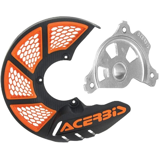 Acerbis X-Brake Vented Front Disc Cover with Mounting Kit Black/Orange for KTM 300 XC-W (E-Start) 2016-2018