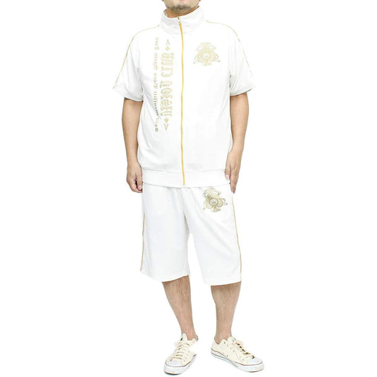 [One Colors] Men's Setup, Large Size, Long Sleeve, Short Sleeve, Full Zip, Blouson, Easy Pants, Piping, Jersey