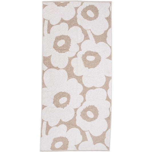 [Marimekko] Marimekko Bath Towel 150 x 70cm 070230-810 Beige/White Large Towel Cute Scandinavian Unikko Bath Towel beige, white [Parallel Import]