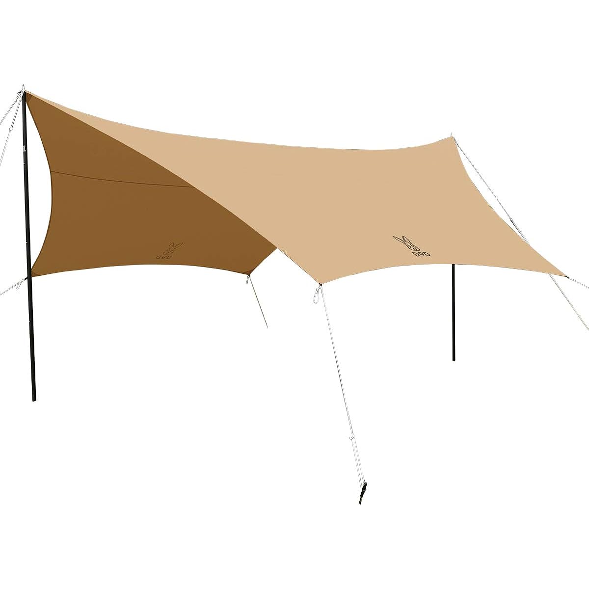 DOD Hexatarp Basic and easy to use polycotton hexatarp waterproof Tan (approx.) W420×D420cm TT5-582-TN
