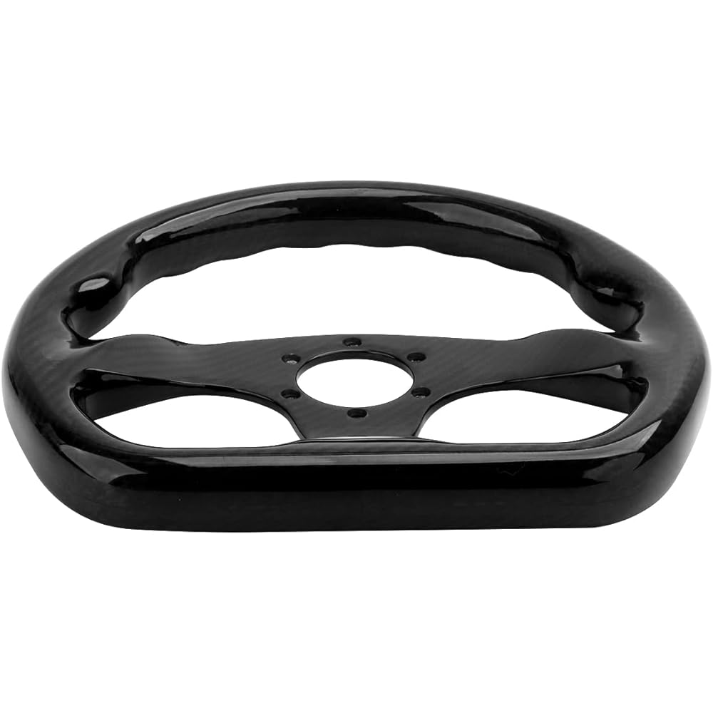 HIWOWOWSPORT Carbon Fiber Racing Handle Flat Bottom Diameter 320mm Bolt