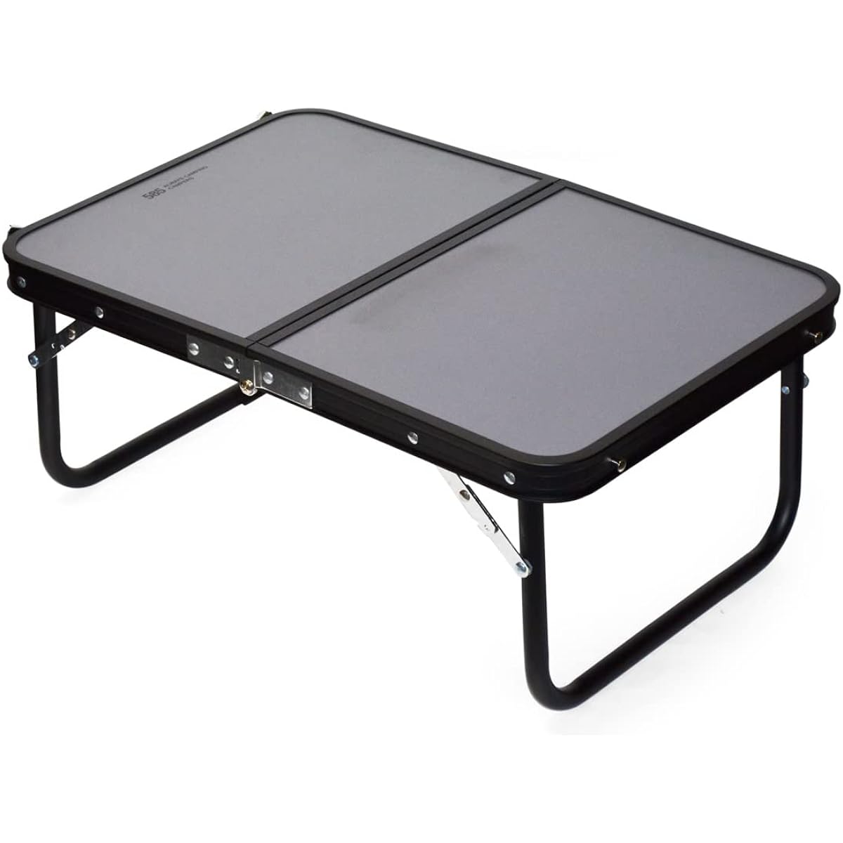 Entrex Outdoor Table BCL 585 Four Double 60 x 40cm Folding Camping Low Table Compact Small Low Bifold Gray