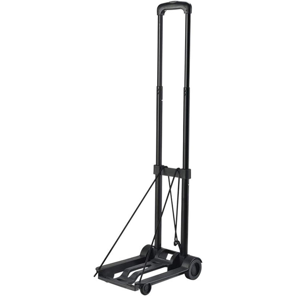 live Carry Cart, Ultra Compact, Hand Carry, Small Dolly, Load Capacity 35kg, Foldable, Lightweight, For Home Use, Travel, Luggage Carrying, Outdoor, Fixed Rope Included (Black)